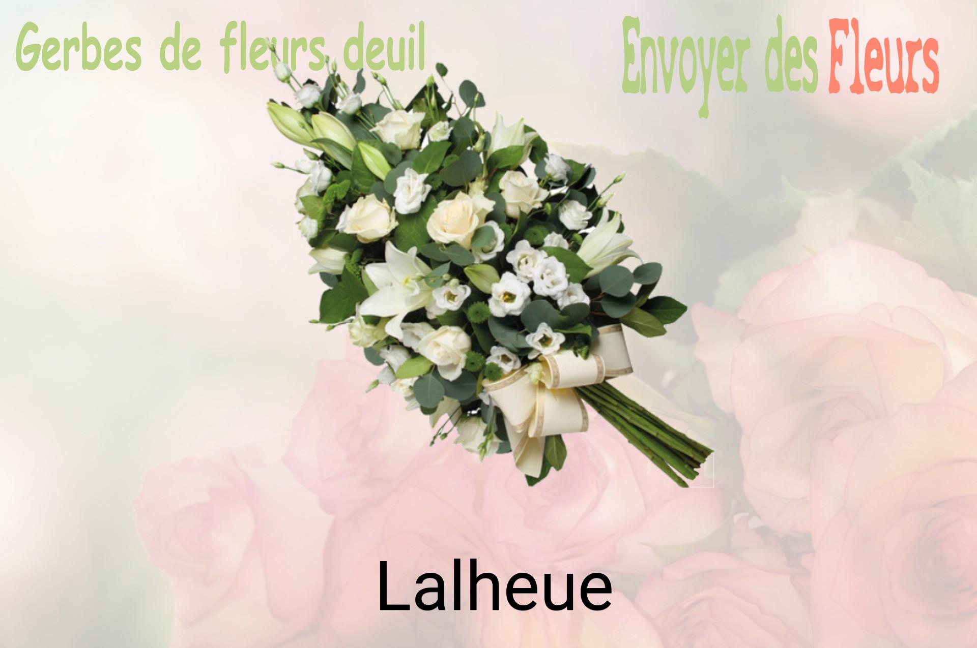 Gerbe de fleurs de deuil livrée à Lalheue